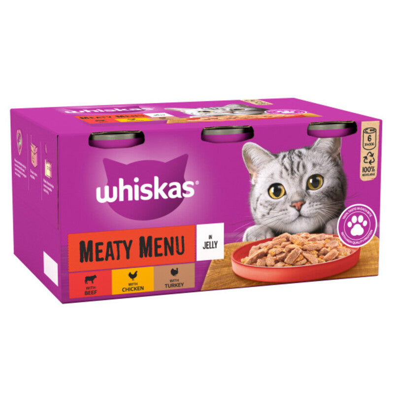 Whiskas 1+ Adult Meaty Menu in Jelly 400g x 6 x 4