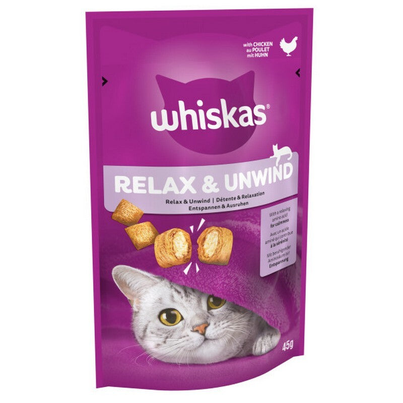 Whiskas Relax & Unwind with Chicken Cat Treat 45g x 8