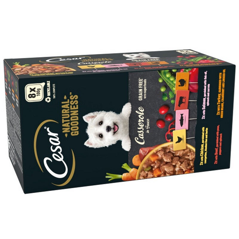 Cesar Natural Goodness Casserole Mixed Selection in Gravy 100g x 8 x 3