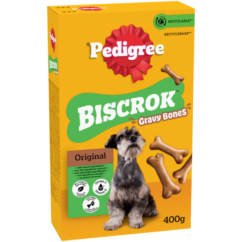 Pedigree Biscrock Gravy Bones Original 400g x 12