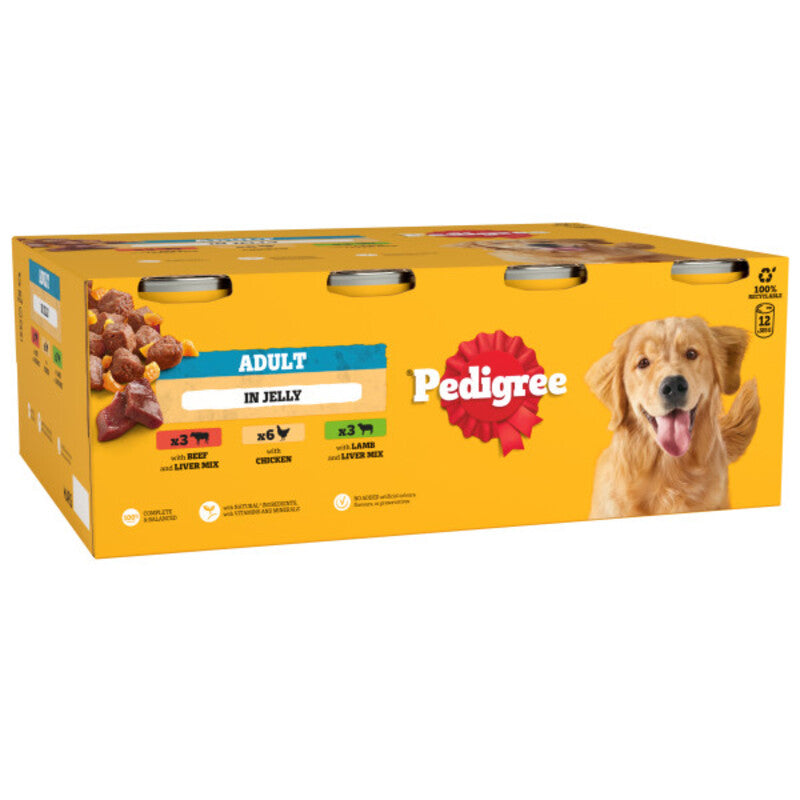 Pedigree Tins Mixed Selection in Jelly