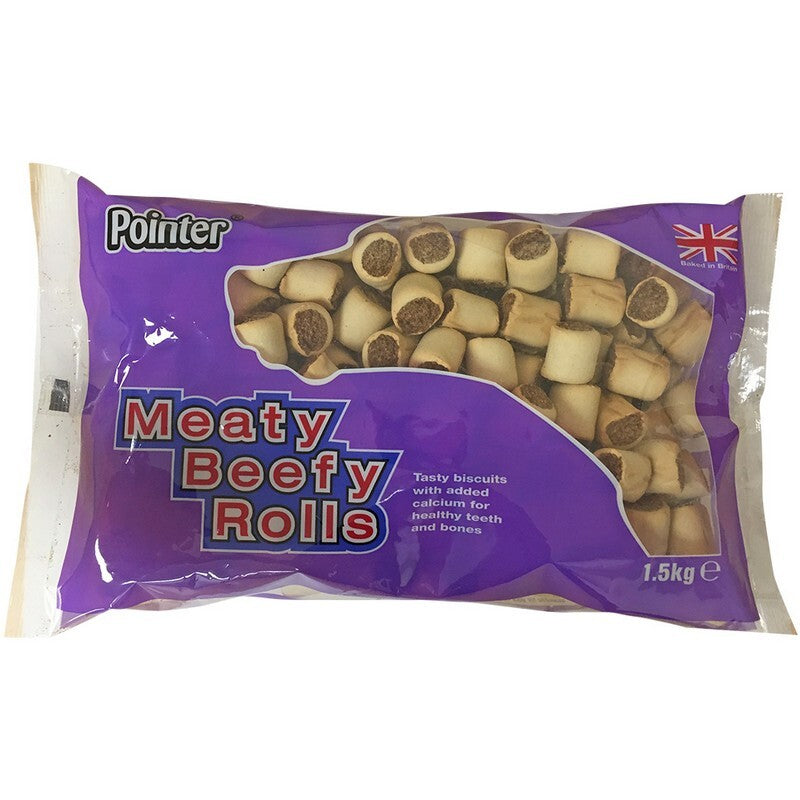 Pointer Meaty Beefy Rolls/Marrowbone Rolls 1.5kg x 4