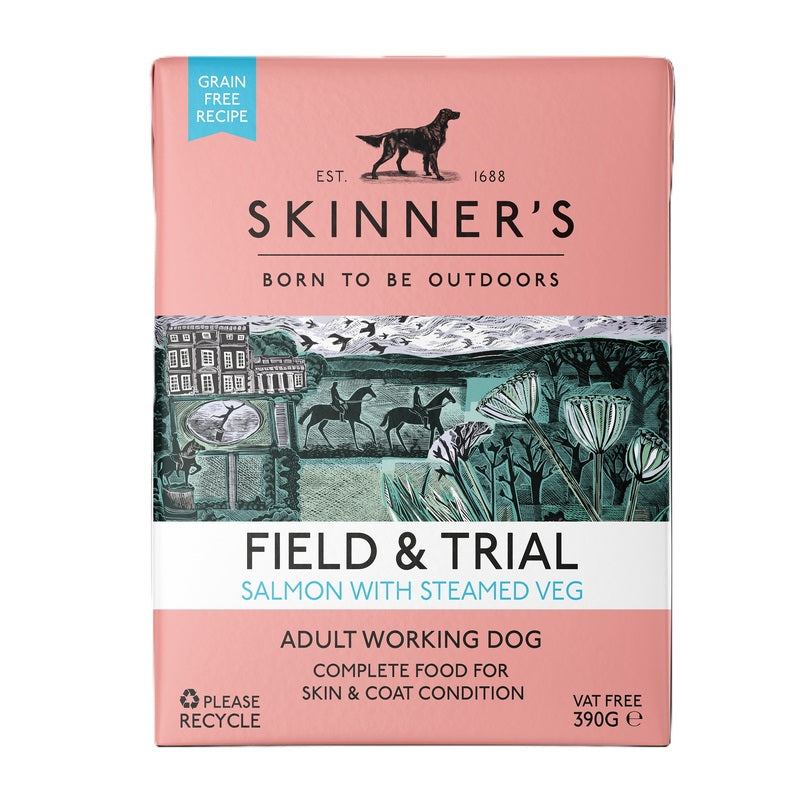 Skinners Field & Trial Adult Grain Free Salmon with Root Veg 390g x 12