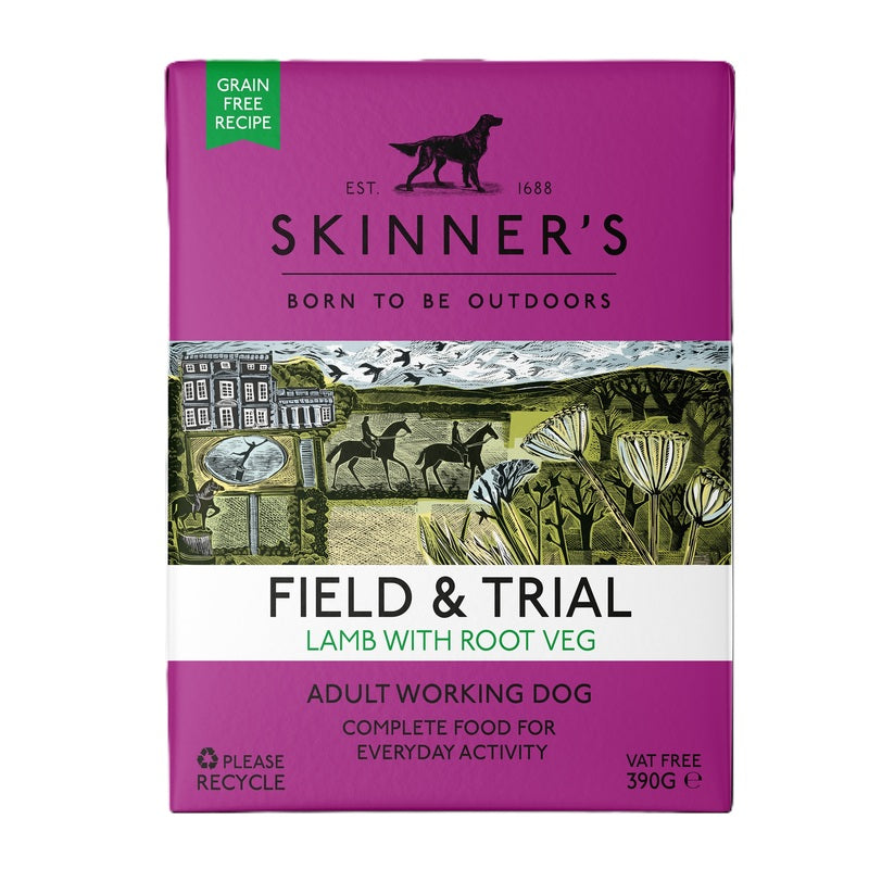 Skinners Field & Trial Adult Grain Free Lamb with Root Veg 390g x 12