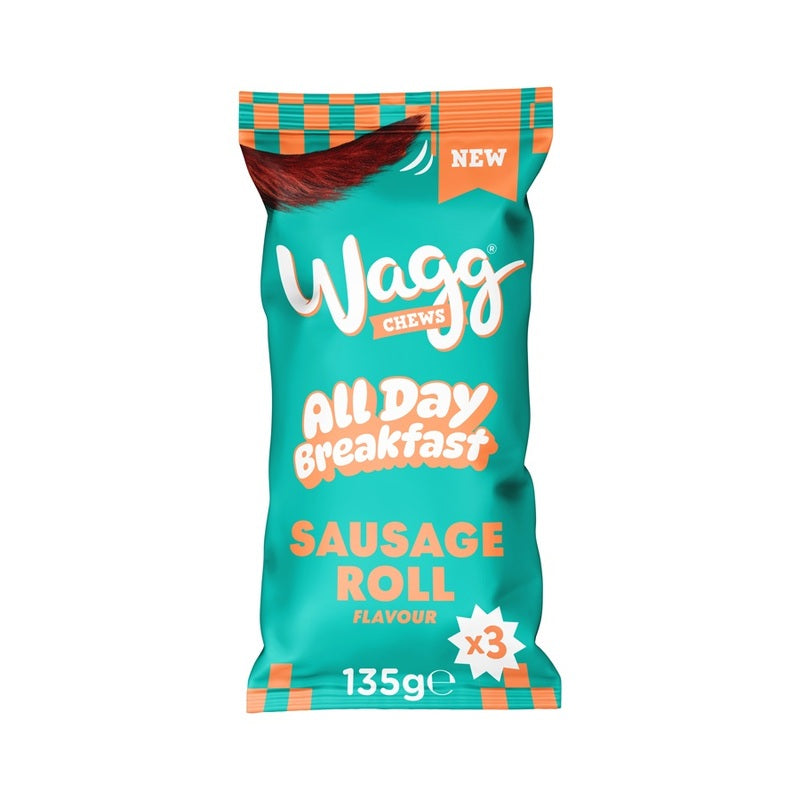 Wagg All Day Breakfast Sausage Roll Chews 135g x 10