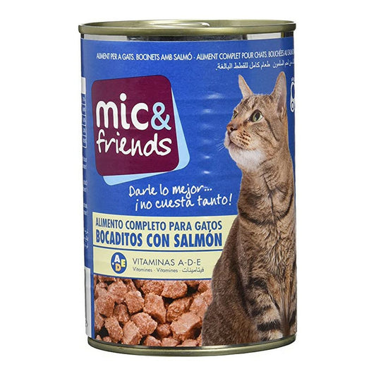 Cat food Mic&Friends Bocaditos Salmón (425 g)-0